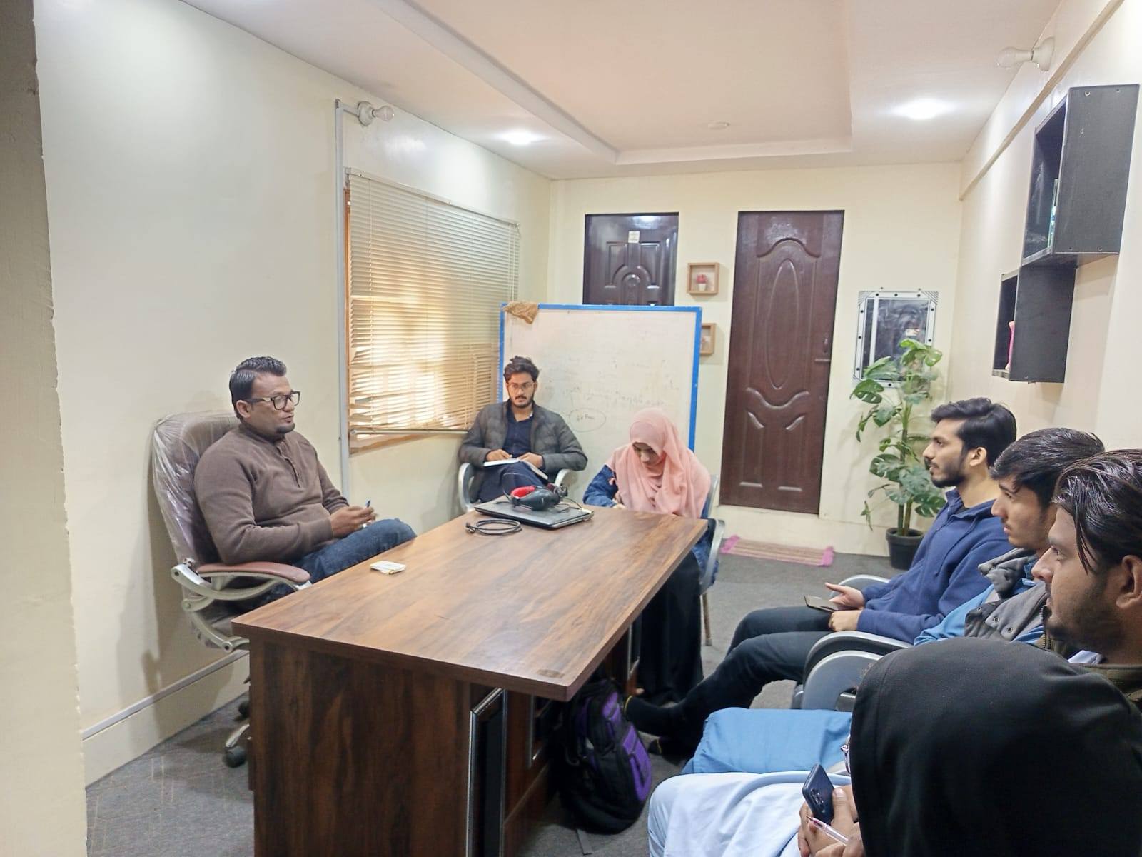 Founder and students group photo