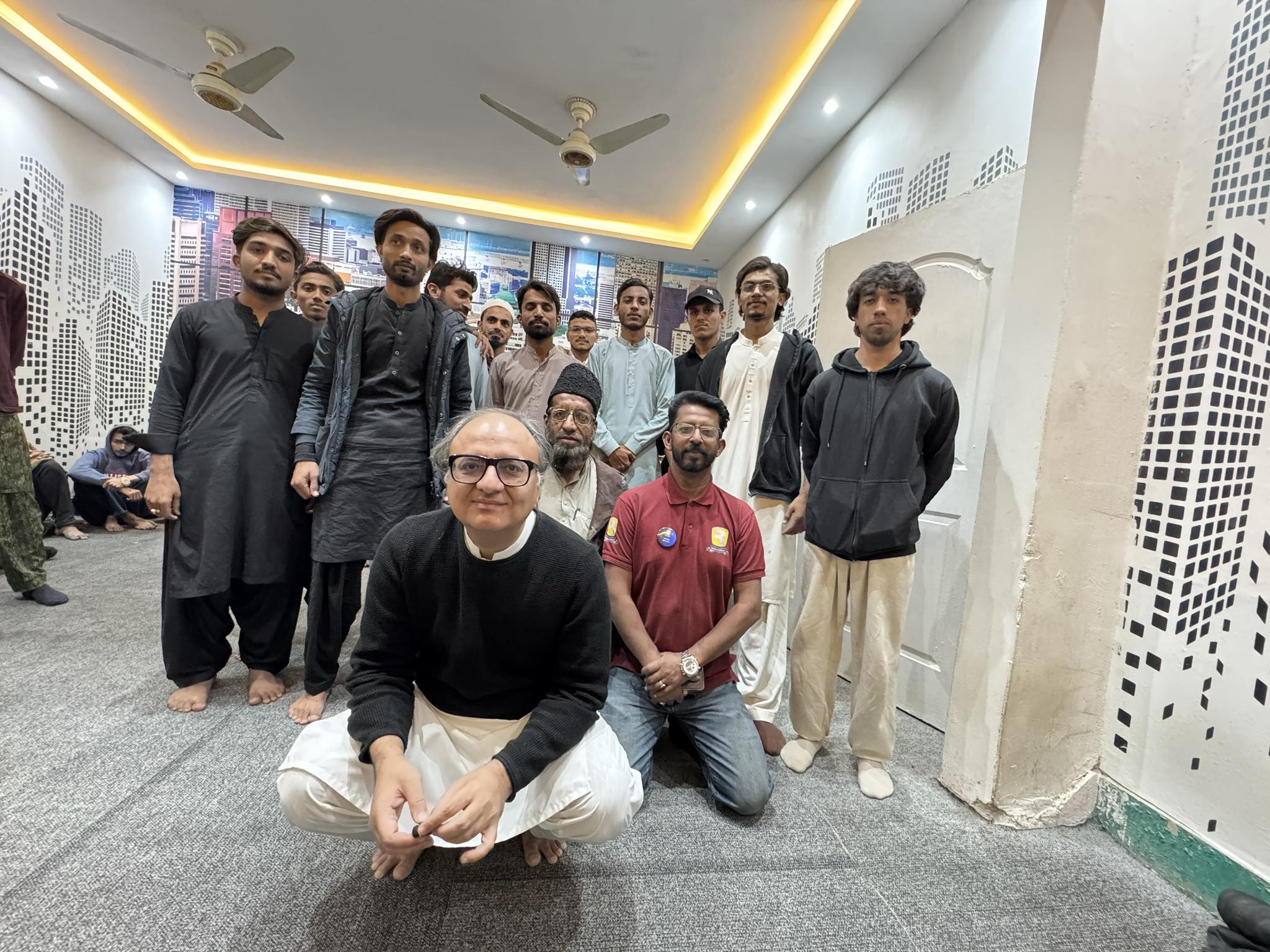 Rehan College team in blue shirts